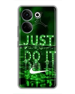 Чехол для TECNO Camon 20 Pro с картинкой «Зеленый неоновый Nike» Чехол для TECNO Camon 20 Pro с картинкой «Зеленый неоновый Nike»
