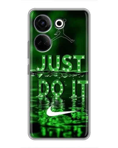 Чехол для TECNO Camon 20 Pro с картинкой «Зеленый неоновый Nike»