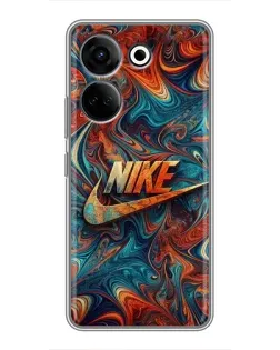 Чехол для TECNO Camon 20 Pro с картинкой «Nike в абстракции» Чехол для TECNO Camon 20 Pro с картинкой «Nike в абстракции»