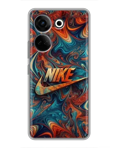 Чехол для TECNO Camon 20 Pro с картинкой «Nike в абстракции»