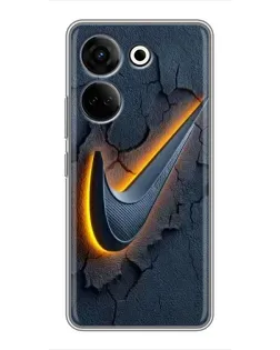 Чехол для TECNO Camon 20 Pro с картинкой «Объемный логотип Найк» Чехол для TECNO Camon 20 Pro с картинкой «Объемный логотип Найк»