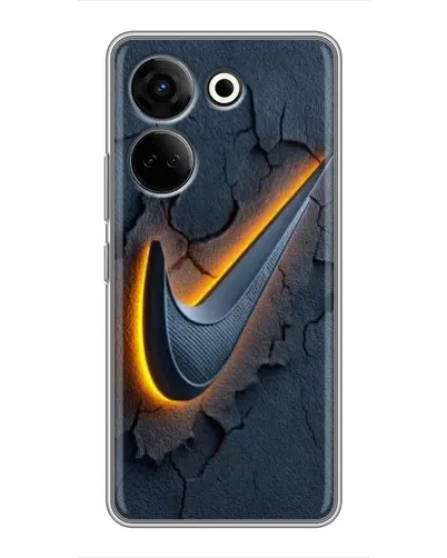Чехол для TECNO Camon 20 Pro с картинкой «Объемный логотип Найк»