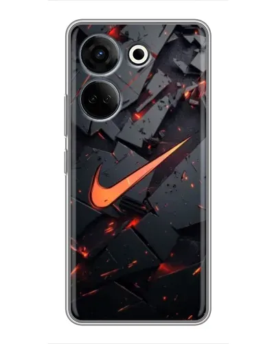 Чехол для TECNO Camon 20 Pro с картинкой «Nike — эффект разломов»