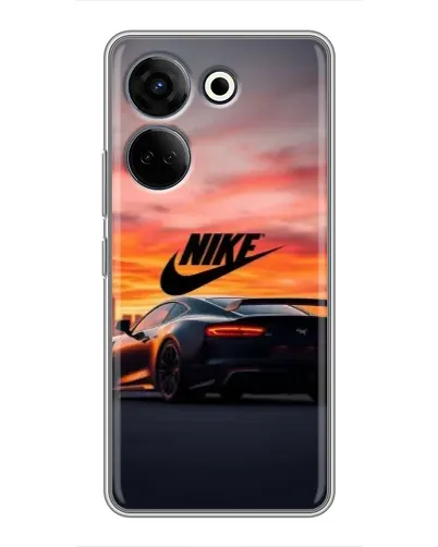 Чехол для TECNO Camon 20 Pro с картинкой «Nike и суперкар»