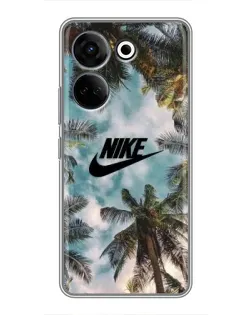 Чехол для TECNO Camon 20 Pro с картинкой «Тропический принт Nike» Чехол для TECNO Camon 20 Pro с картинкой «Тропический принт Nike»
