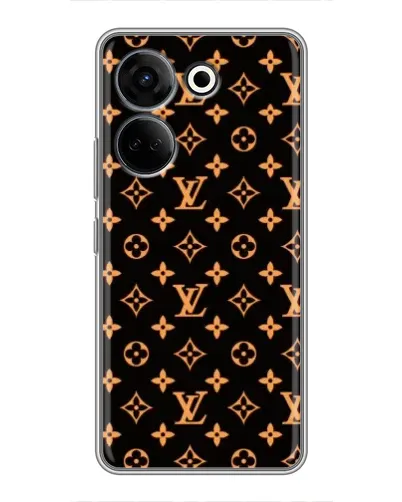 Чехол для TECNO Camon 20 Pro с картинкой «Золотая монограмма LV»