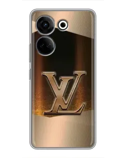 Чехол для TECNO Camon 20 Pro с картинкой «LV — золотое сияние» Чехол для TECNO Camon 20 Pro с картинкой «LV — золотое сияние»