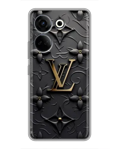 Чехол для TECNO Camon 20 Pro с картинкой «Кожаная текстура LV»