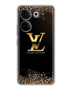 Чехол для TECNO Camon 20 Pro с картинкой «LV — золотые искры» Чехол для TECNO Camon 20 Pro с картинкой «LV — золотые искры»