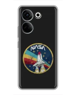 Чехол для TECNO Camon 20 Pro с картинкой «NASA — эмблема миссии» Чехол для TECNO Camon 20 Pro с картинкой «NASA — эмблема миссии»