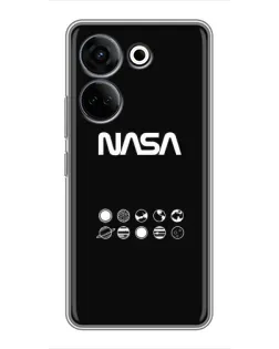 Чехол для TECNO Camon 20 Pro с картинкой «NASA — технический принт» Чехол для TECNO Camon 20 Pro с картинкой «NASA — технический принт»