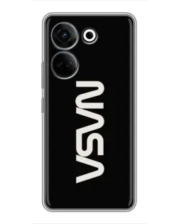 Чехол для TECNO Camon 20 Pro с картинкой «NASA — вертикальный логотип» Чехол для TECNO Camon 20 Pro с картинкой «NASA — вертикальный логотип»