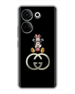Чохол для TECNO Camon 20 Pro з картинкою «Мінні Маус на лого»