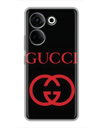 Чохол для TECNO Camon 20 Pro з картинкою «Gucci — червоний логотип»