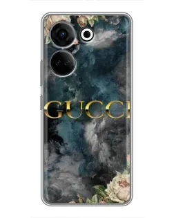 Чохол для TECNO Camon 20 Pro з картинкою «Абстрактні квіти Gucci»