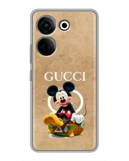 Чохол для TECNO Camon 20 Pro з картинкою «Міккі Маус Gucci — крафт»