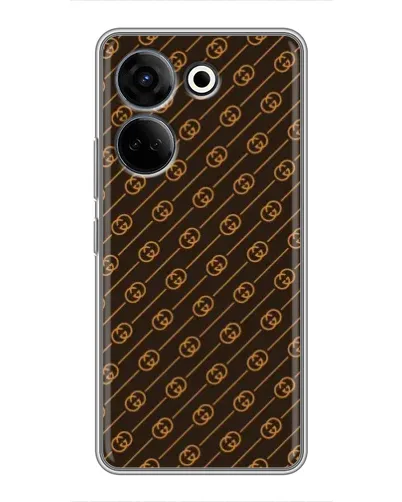 Чохол для TECNO Camon 20 Pro з картинкою «Gucci — золоті діагоналі»