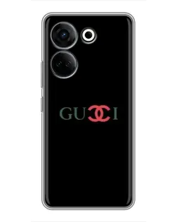 Чохол для TECNO Camon 20 Pro з картинкою «Gucci — червоний градієнт»