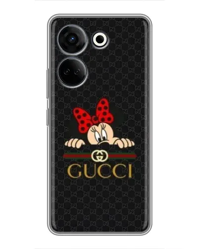 Чохол для TECNO Camon 20 Pro з картинкою «Мінні Маус Gucci — чорний»