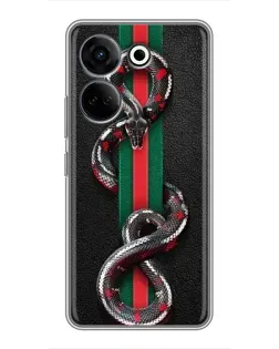 Чохол для TECNO Camon 20 Pro з картинкою «Gucci — змія на смузі»