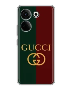 Чохол для TECNO Camon 20 Pro з картинкою «Gucci — темно-зелений градієнт»