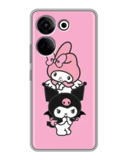 Чехол для TECNO Camon 20 Pro с картинкой «My Melody и Kuromi» Чехол для TECNO Camon 20 Pro с картинкой «My Melody и Kuromi»