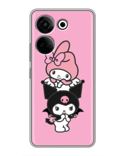 Чехол для TECNO Camon 20 Pro с картинкой «My Melody и Kuromi» Чехол для TECNO Camon 20 Pro с картинкой «My Melody и Kuromi»