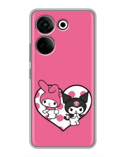 Чехол для TECNO Camon 20 Pro с картинкой «Kuromi и My Melody» Чехол для TECNO Camon 20 Pro с картинкой «Kuromi и My Melody»