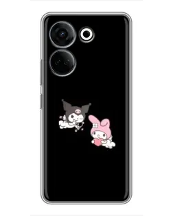 Чехол для TECNO Camon 20 Pro с картинкой «My Melody и Kuromi» Чехол для TECNO Camon 20 Pro с картинкой «My Melody и Kuromi»