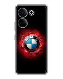 Чохол для TECNO Camon 20 Pro з картинкою «Логотип BMW — спалах»