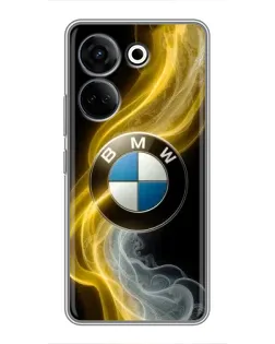 Чохол для TECNO Camon 20 Pro з картинкою «Золотистий дим BMW»