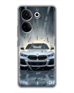 Чохол для TECNO Camon 20 Pro з картинкою «BMW у світлі фар»