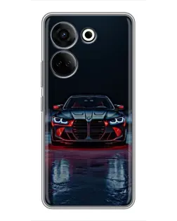 Чохол для TECNO Camon 20 Pro з картинкою «BMW на мокрій дорозі»