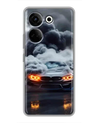 Чохол для TECNO Camon 20 Pro з картинкою «BMW у диму»
