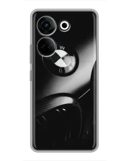 Чохол для TECNO Camon 20 Pro з картинкою «Емблема BMW — макро»
