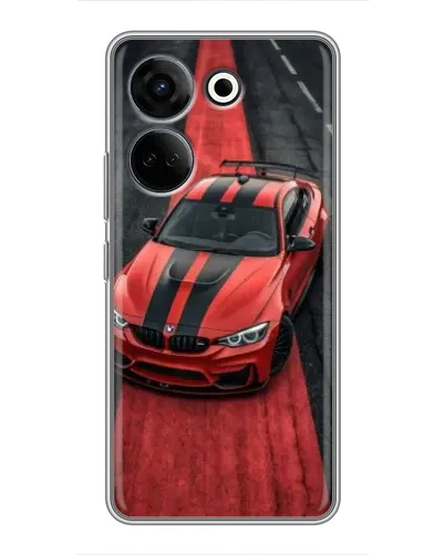 Чохол для TECNO Camon 20 Pro з картинкою «BMW на червоній доріжці»