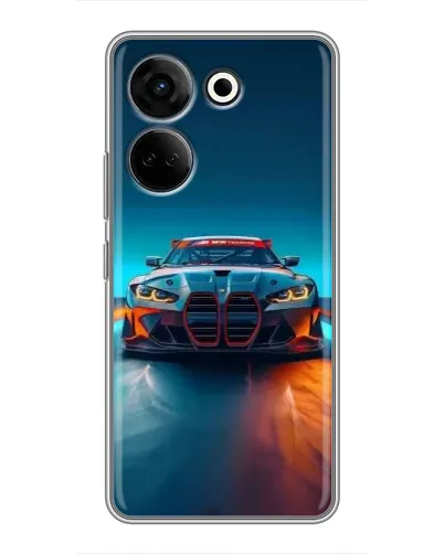 Чехол для TECNO Camon 20 Pro с картинкой «BMW — огни неона» Чехол для TECNO Camon 20 Pro с картинкой «BMW — огни неона»