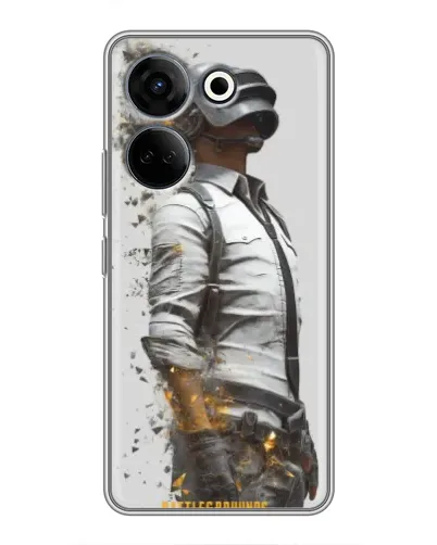 Чохол для TECNO Camon 20 Pro з картинкою «PUBG — боєць у пилу»