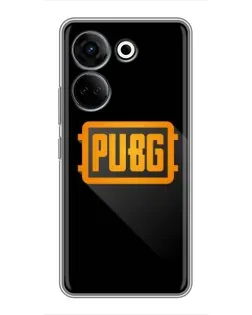 Чохол для TECNO Camon 20 Pro з картинкою «PUBG — рамка лого»