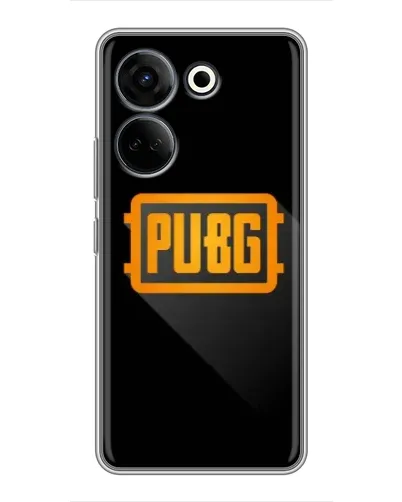 Чохол для TECNO Camon 20 Pro з картинкою «PUBG — рамка лого»