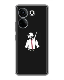 Чохол для TECNO Camon 20 Pro з картинкою «PUBG — силует воїна»