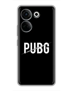 Чохол для TECNO Camon 20 Pro з картинкою «PUBG — білий логотип»