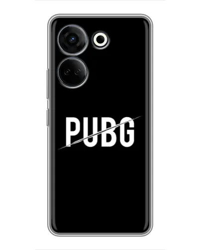 Чохол для TECNO Camon 20 Pro з картинкою «PUBG — білий логотип»