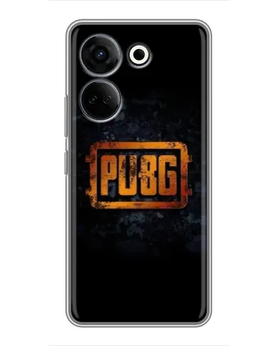 Чохол для TECNO Camon 20 Pro з картинкою «PUBG — золотий логотип»