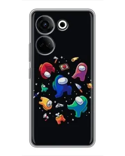 Чехол для TECNO Camon 20 Pro с картинкой «Among Us космос» Чехол для TECNO Camon 20 Pro с картинкой «Among Us космос»