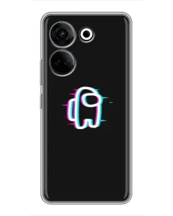 Чехол для TECNO Camon 20 Pro с картинкой «Among Us неон» Чехол для TECNO Camon 20 Pro с картинкой «Among Us неон»