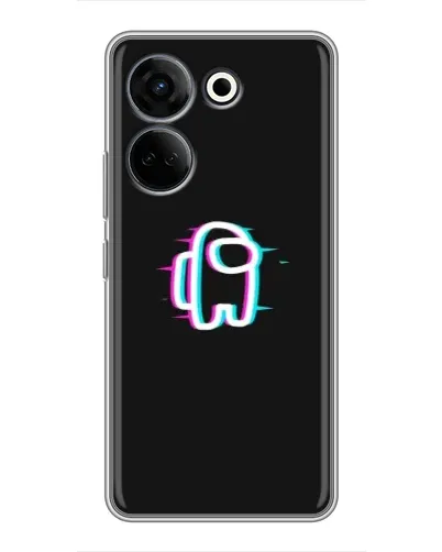Чехол для TECNO Camon 20 Pro с картинкой «Among Us неон» Чехол для TECNO Camon 20 Pro с картинкой «Among Us неон»