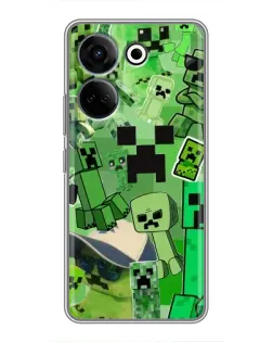 Чохол для TECNO Camon 20 Pro з картинкою «Кріпери Minecraft» Чохол для TECNO Camon 20 Pro з картинкою «Кріпери Minecraft»