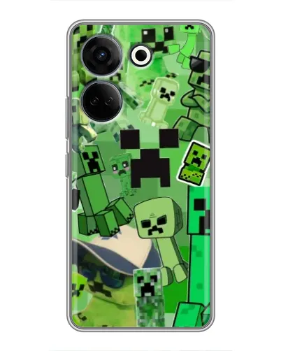 Чохол для TECNO Camon 20 Pro з картинкою «Кріпери Minecraft» Чохол для TECNO Camon 20 Pro з картинкою «Кріпери Minecraft»