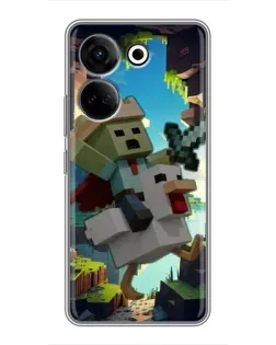 Чохол для TECNO Camon 20 Pro з картинкою «Стів та гусь» Чохол для TECNO Camon 20 Pro з картинкою «Стів та гусь»